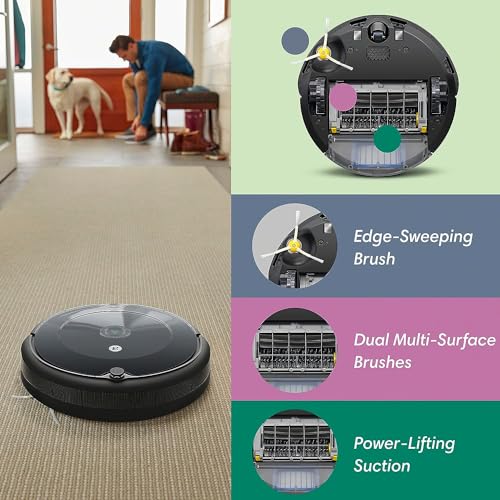 Robot Vacuum Wi-Fi Connectivity Self-Charging Charcoal Grey U64384
