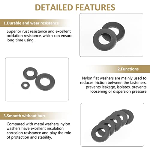 9 Sizes Nylon Flat Washers Assortment Kit M555
