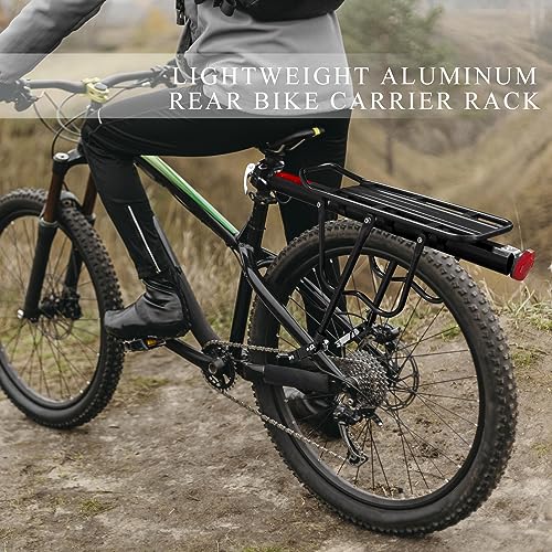 Rear Bike Rack with 110 lbs Load Capacity Aluminum Alloy Bicycle Carrier Rack Y7943