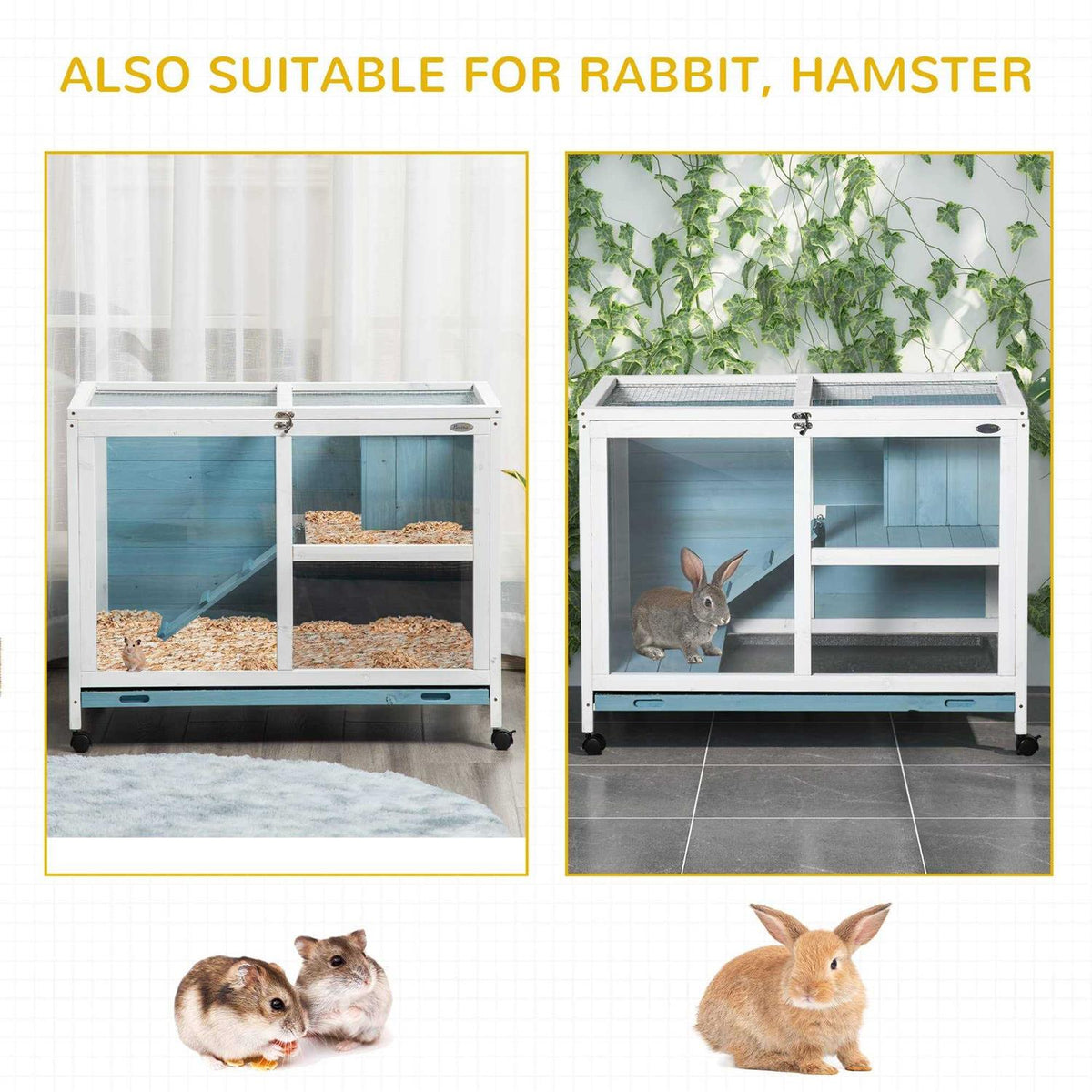 2-Story Wooden Rabbit Hutch A35347