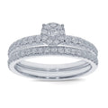 10K White Gold Diamond Engagement Ring Bridal Set K48818