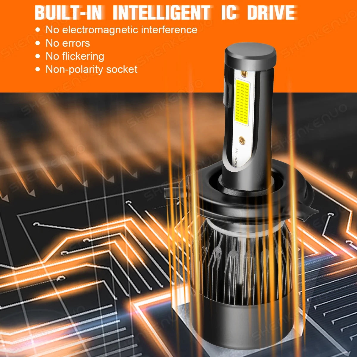 H4 High&Low Beam H11 Fog Light LED Headlight Bulbs 4pcs D56693