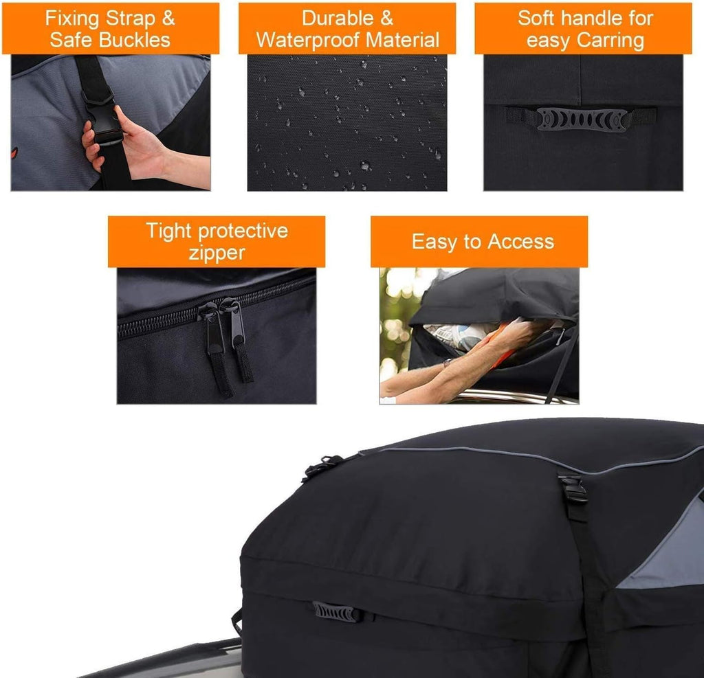20 Cubic Feet Waterproof Car Roof Bag Cargo Carrier F6815