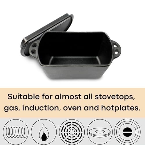 Cast Iron Bread Loaf Pan with Lid D2100