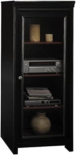 Audio Cabinet with 2 Adjustable Shelves in Antique Black P770