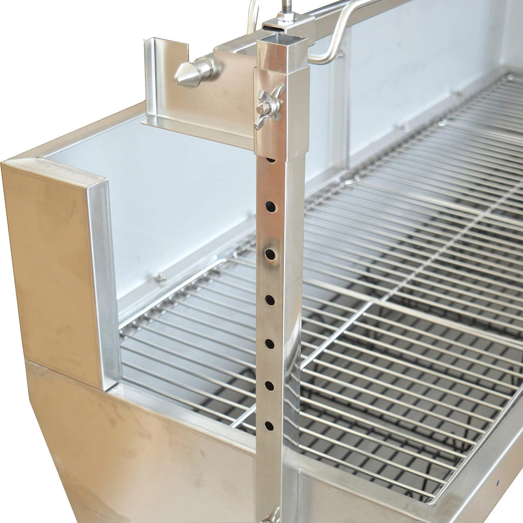 46 Inch Stainless Steel BBQ Charcoal Spit Rotating Grill Roaster E104