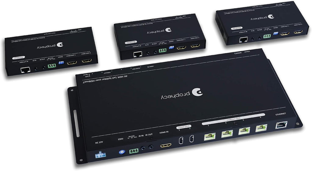 1x4 HDMI Extender Splitter 1080p Over Cat5e/Cat6/Cat7 Ethernet Cable B604374