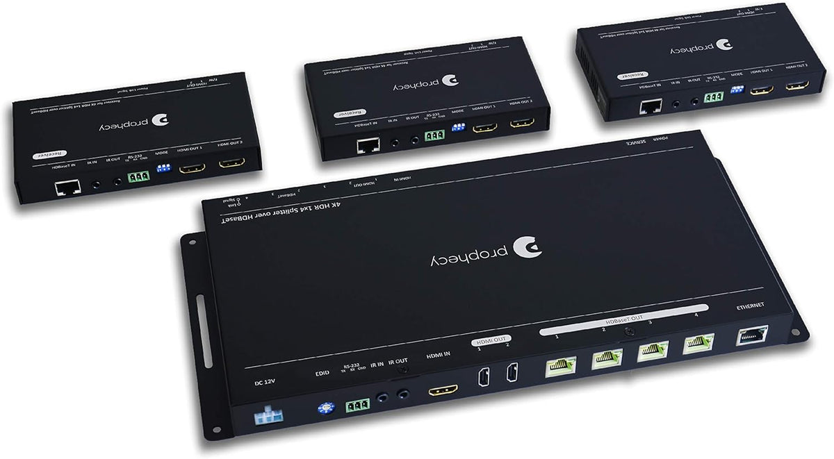 1x4 HDMI Extender Splitter 1080p Over Cat5e/Cat6/Cat7 Ethernet Cable B604374