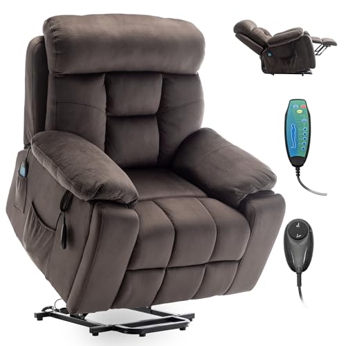 Power Lift Recliner with Massage and Heat, Dual Motor, 2 Remote Controls S11643
