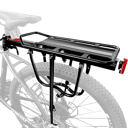 Rear Bike Rack with 110 lbs Load Capacity Aluminum Alloy Bicycle Carrier Rack Y7943