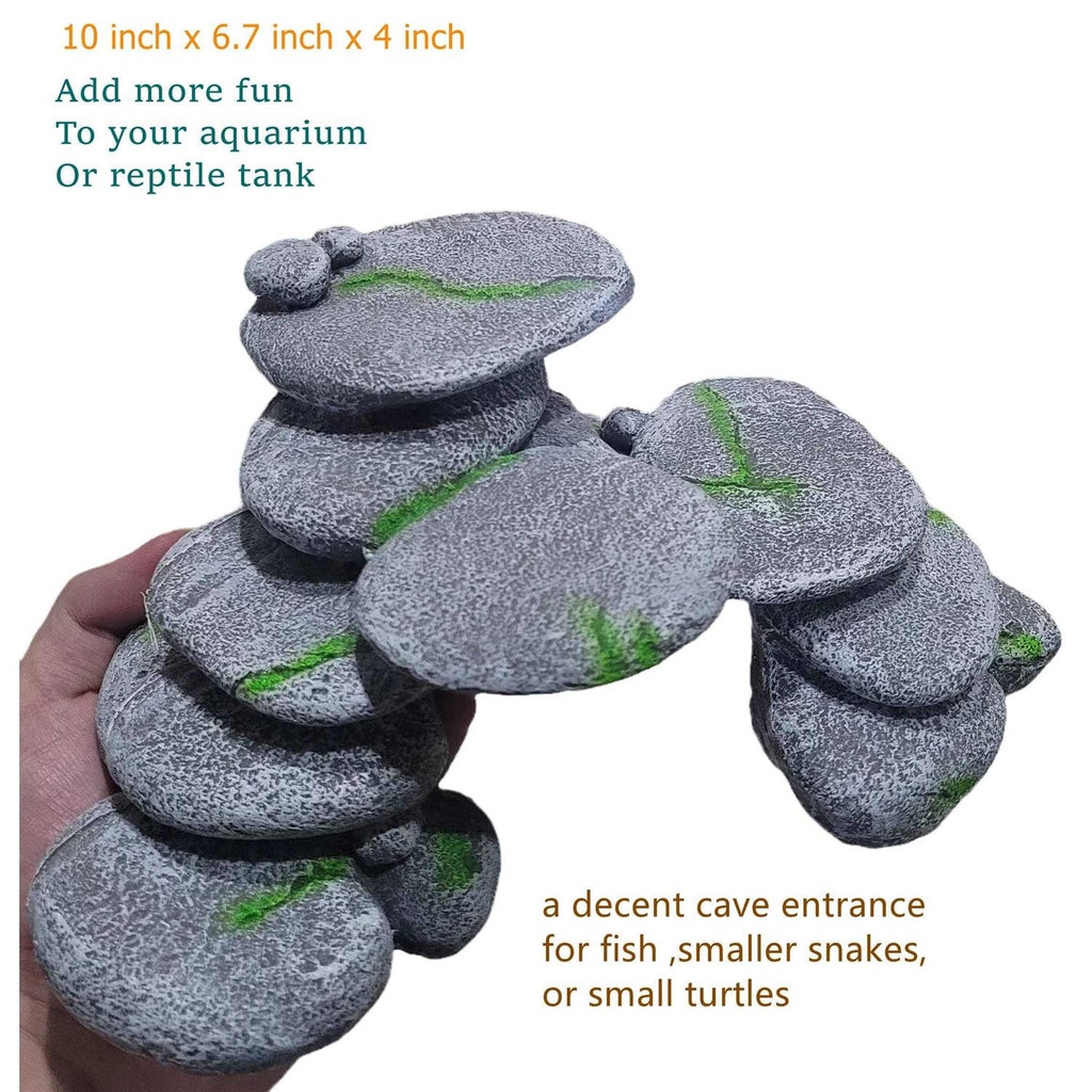 Simulation Cobblestone Aquarium Decoration Hide Cave Q80165