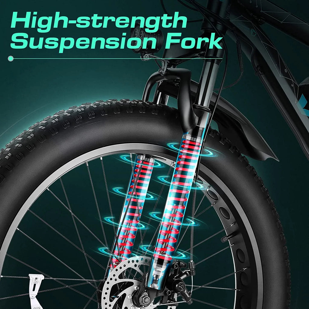 26 x 4.0 Fat Tire 500W All Terrain Electric Bike J233