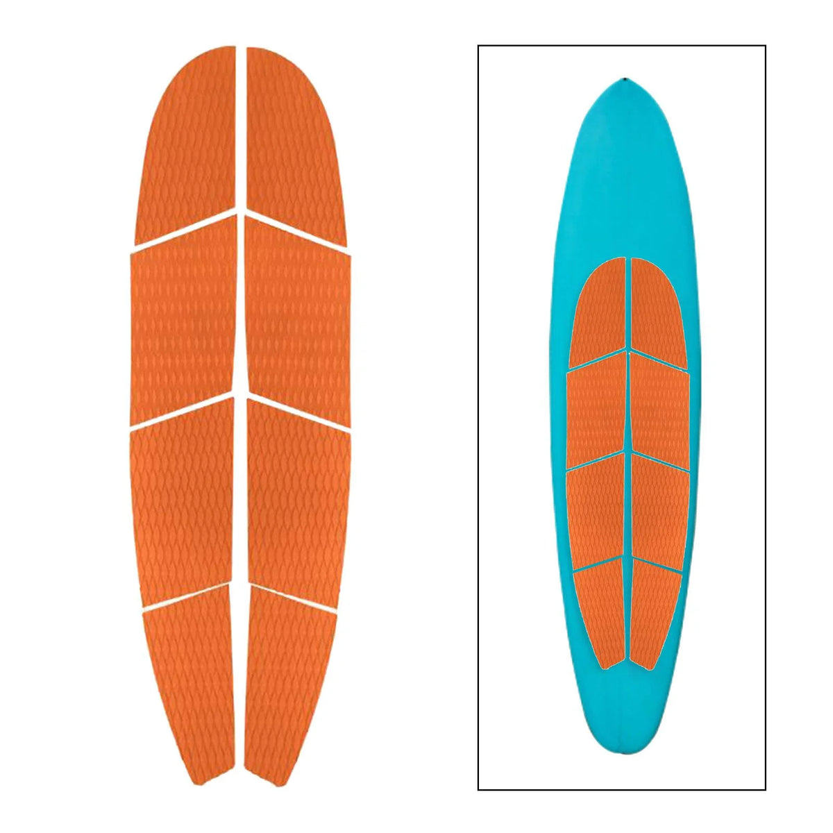 Orange 8Pcs Surfboard Traction Pad S7927