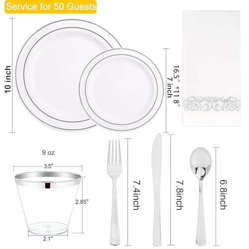 350Pcs Gold Dinnerware Set for 50 Guests O226814