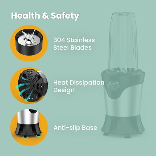 1100W Portable Personal Blender with 2 22Oz To-Go Cups U6417