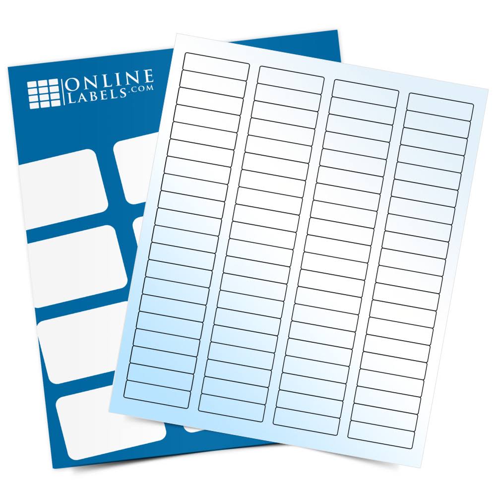 White Gloss Laser Return Address Labels, 100 Sheets Z8720