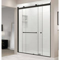 56-in to 60-in W Semi-Frameless Matte Black Shower Door J562