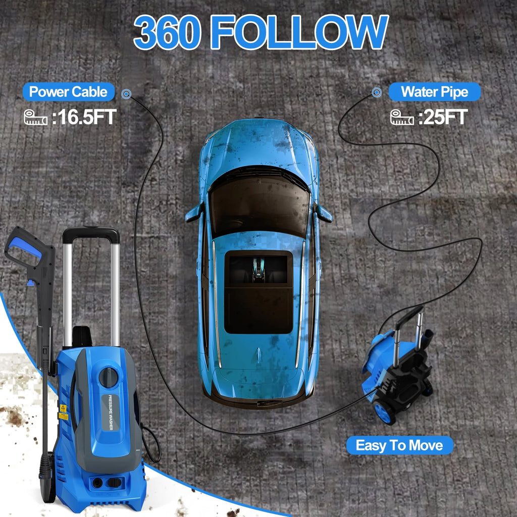 Electric Pressure Washer 3200Psi Max 2GPM with 4 Nozzle N69184