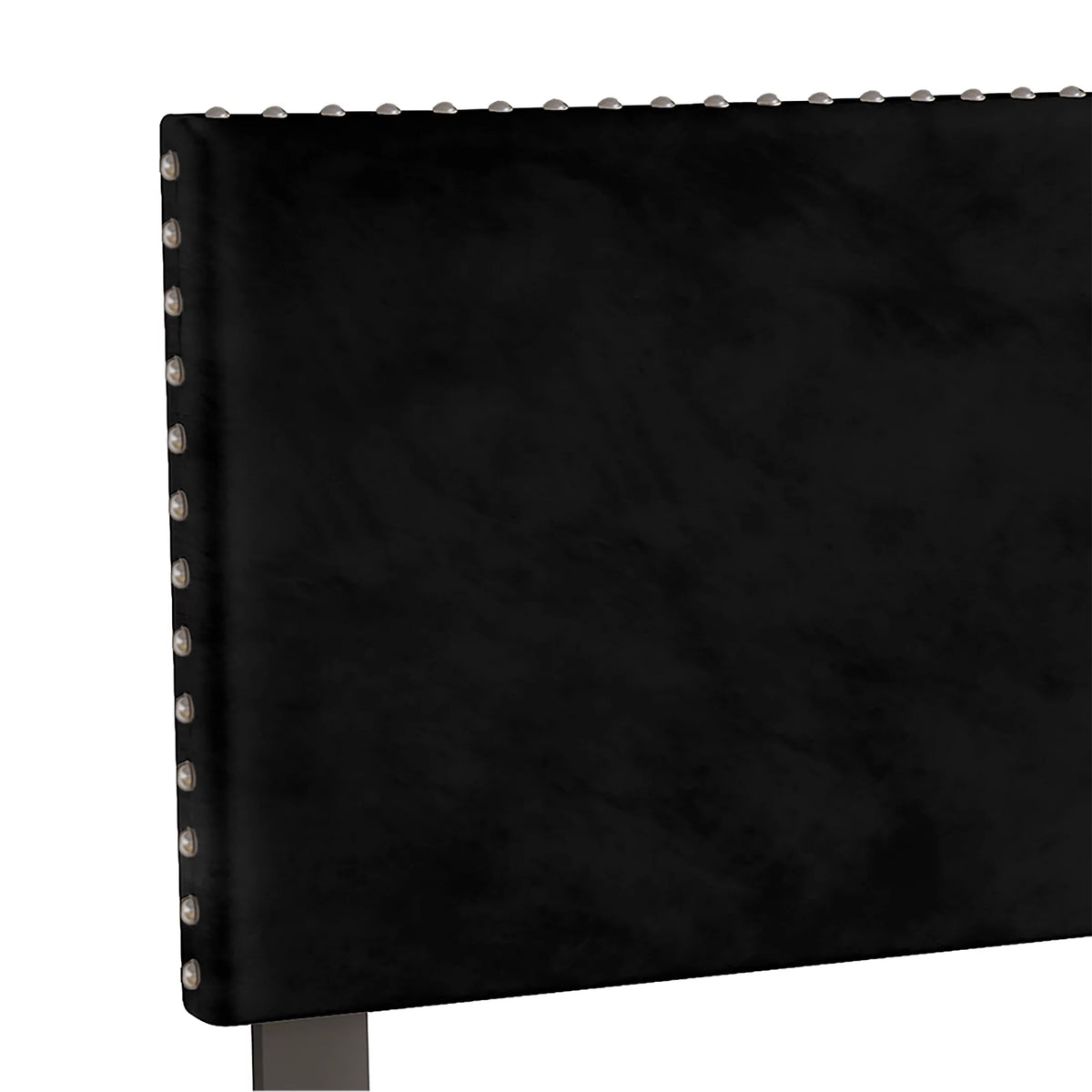 Black Velvet Upholstered Headboard E2137
