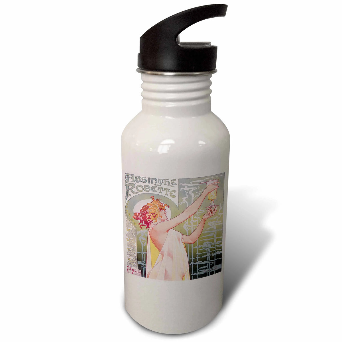 Vintage French Wine Advertising Poster Sports Water Bottle B468284