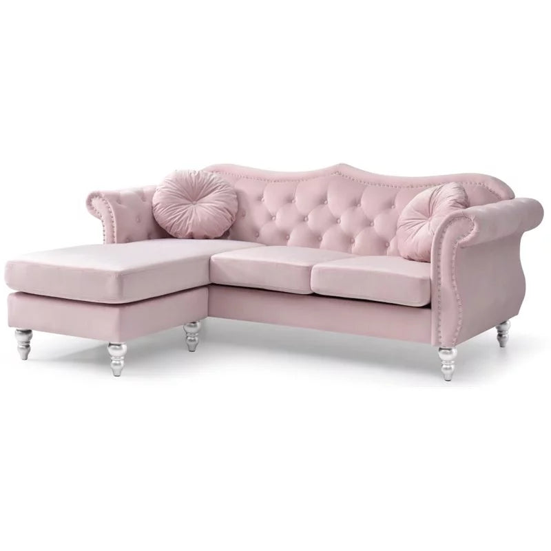 Pink Sofa Chaise and Chair E475