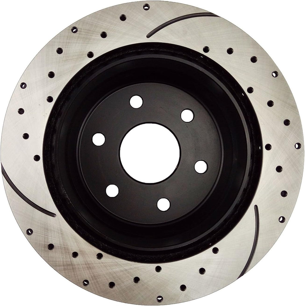 Rear Brake Kit with Drilled Slotted Rotors and Ceramic Brake Pads N4434