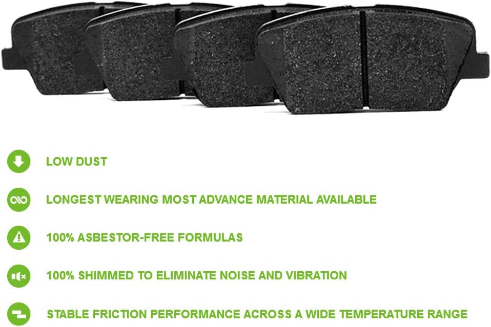 Ceramic Front Rear Disc Brake Pad Set E52591