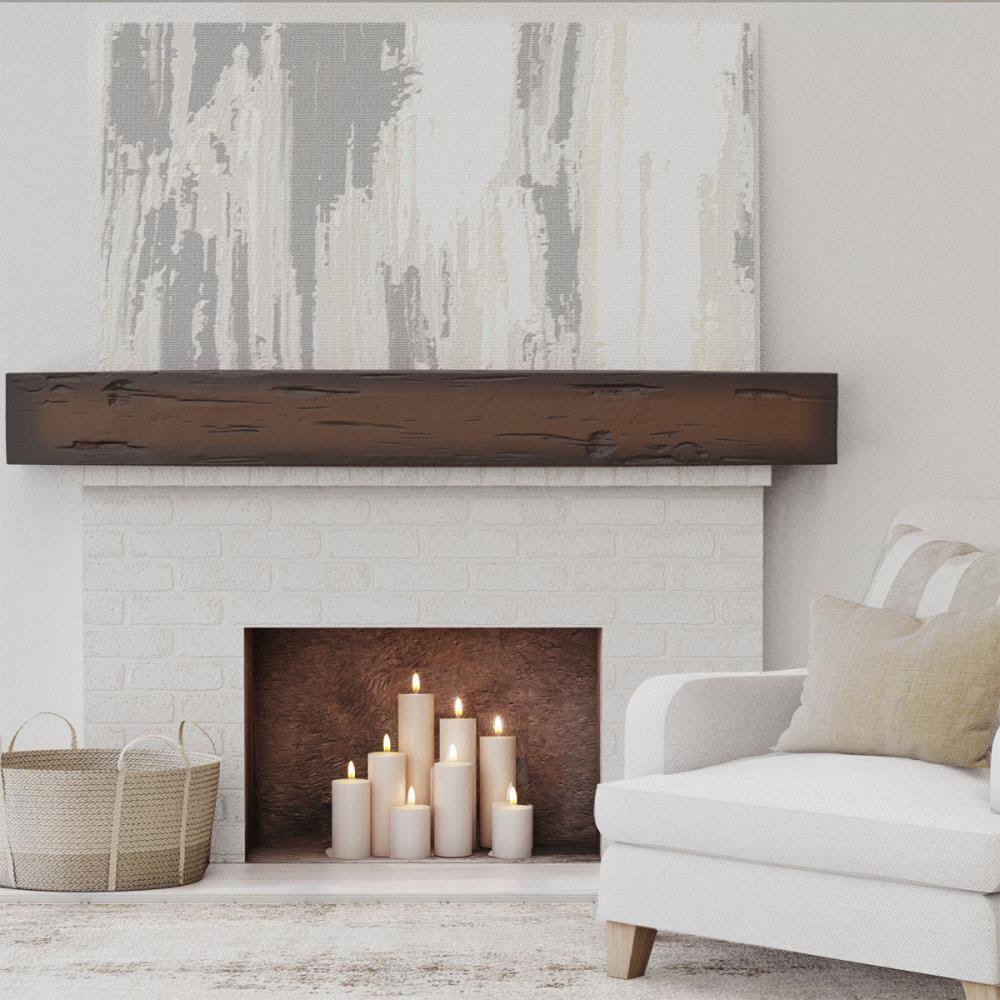 Pecky Cypress Faux Wood Fireplace Mantel G375923