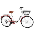 26 Inch White Cruiser Bike S48141