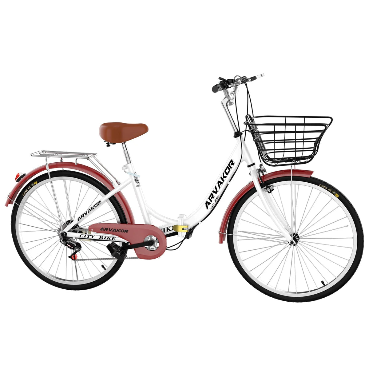 26 Inch White Cruiser Bike S48141