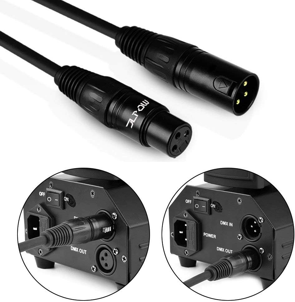 25 ft 3 Pin XLR Male to Female DMX Cable, 4 Pack C962