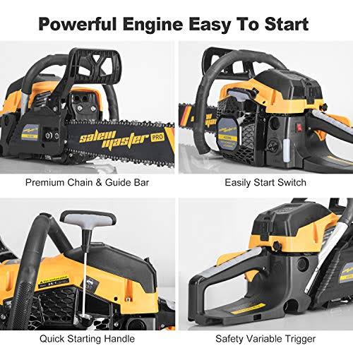 GAS Powered 62cc 2-Cycle 20-inch Chainsaw U536
