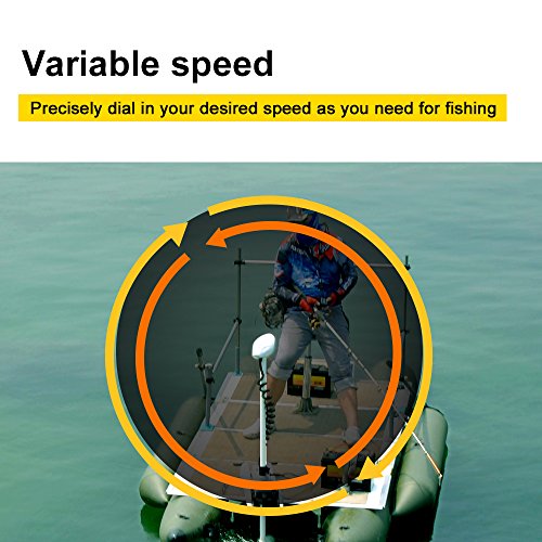 White 12V 55LBS 54inch Electric Bow Mount Trolling Motor with 2.4G Remote Control J54374