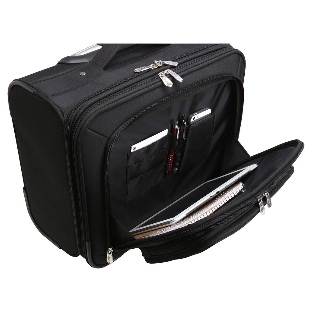 Black 14x22 2-Wheeled Laptop Travel Case P1159