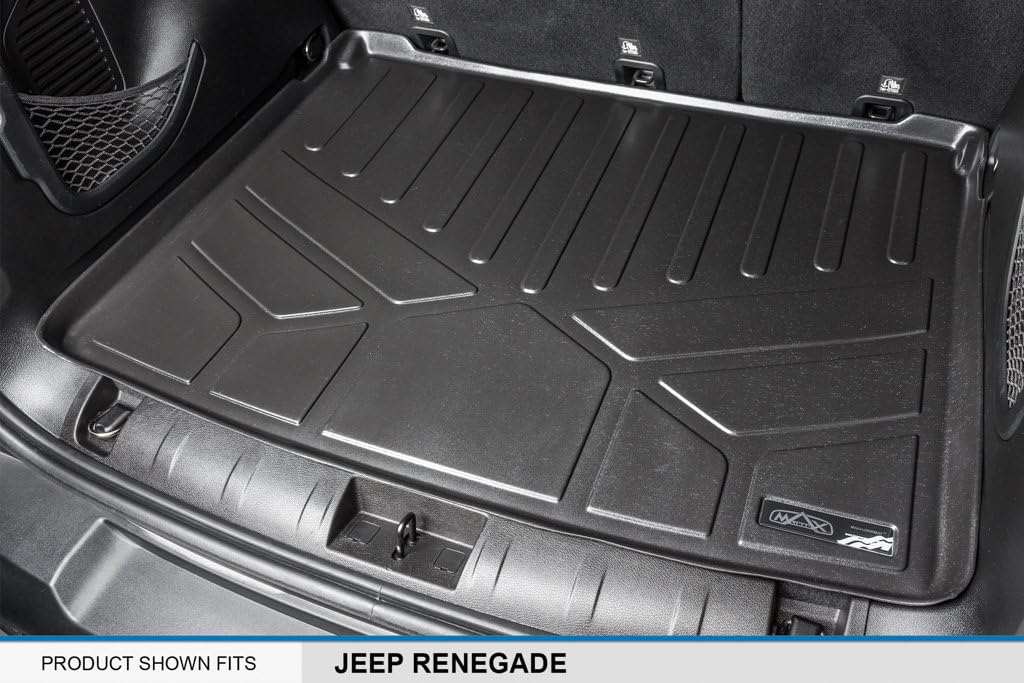 Black 2 Row & Cargo Floor Mat Liner Set for Jeep Renegade K95714