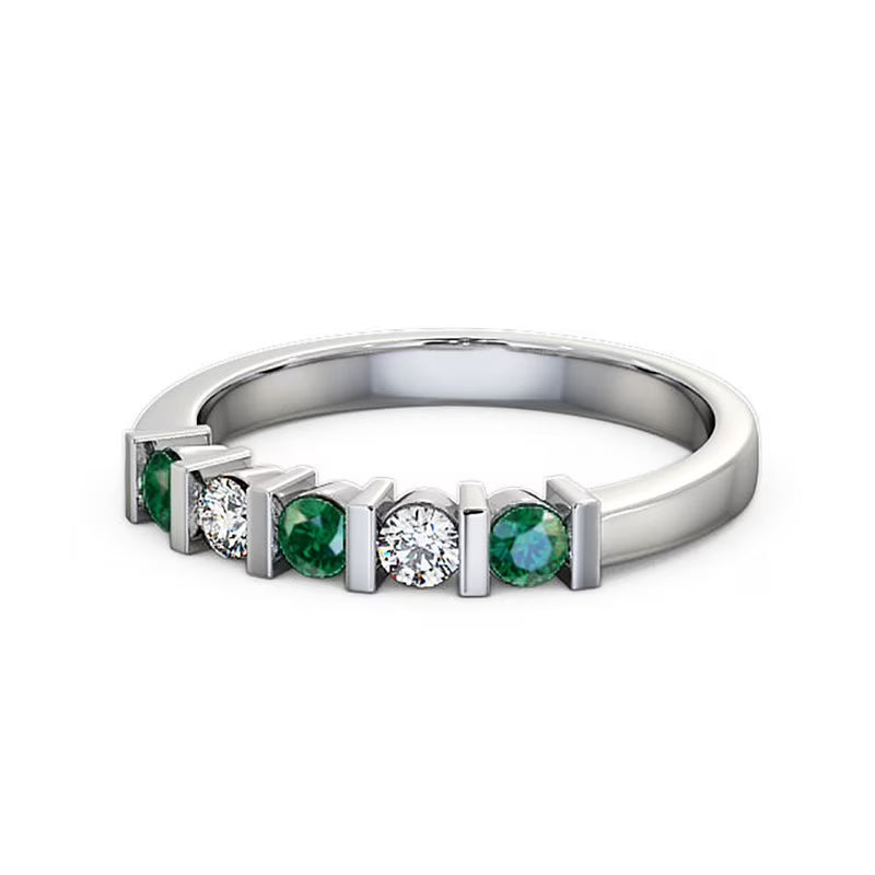14K White Gold Diamond Eternity Band Size 4.5 E29152