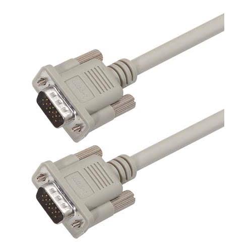 Molded D-Sub Cable, HD15 Male / HD15 Male, 10.0 ft U88619