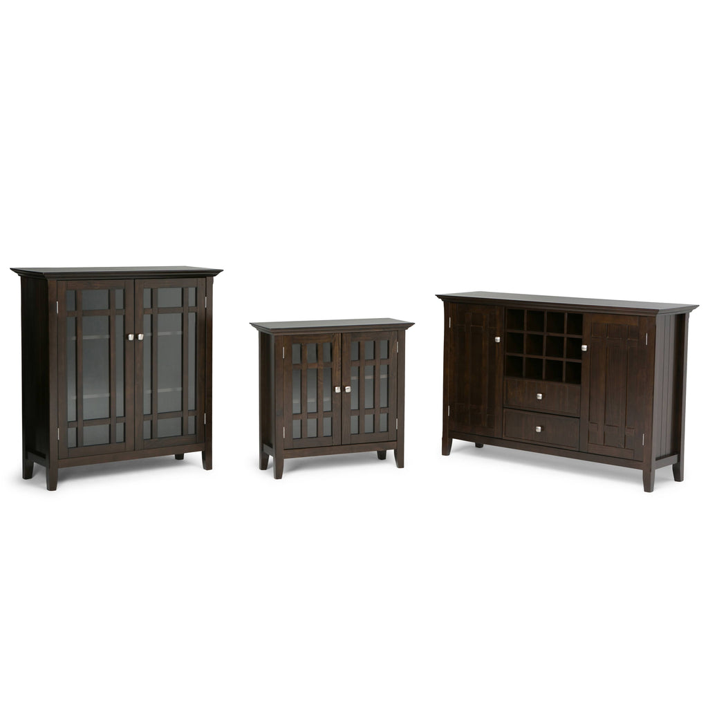 White Solid Wood Low Storage Media Cabinet X354380