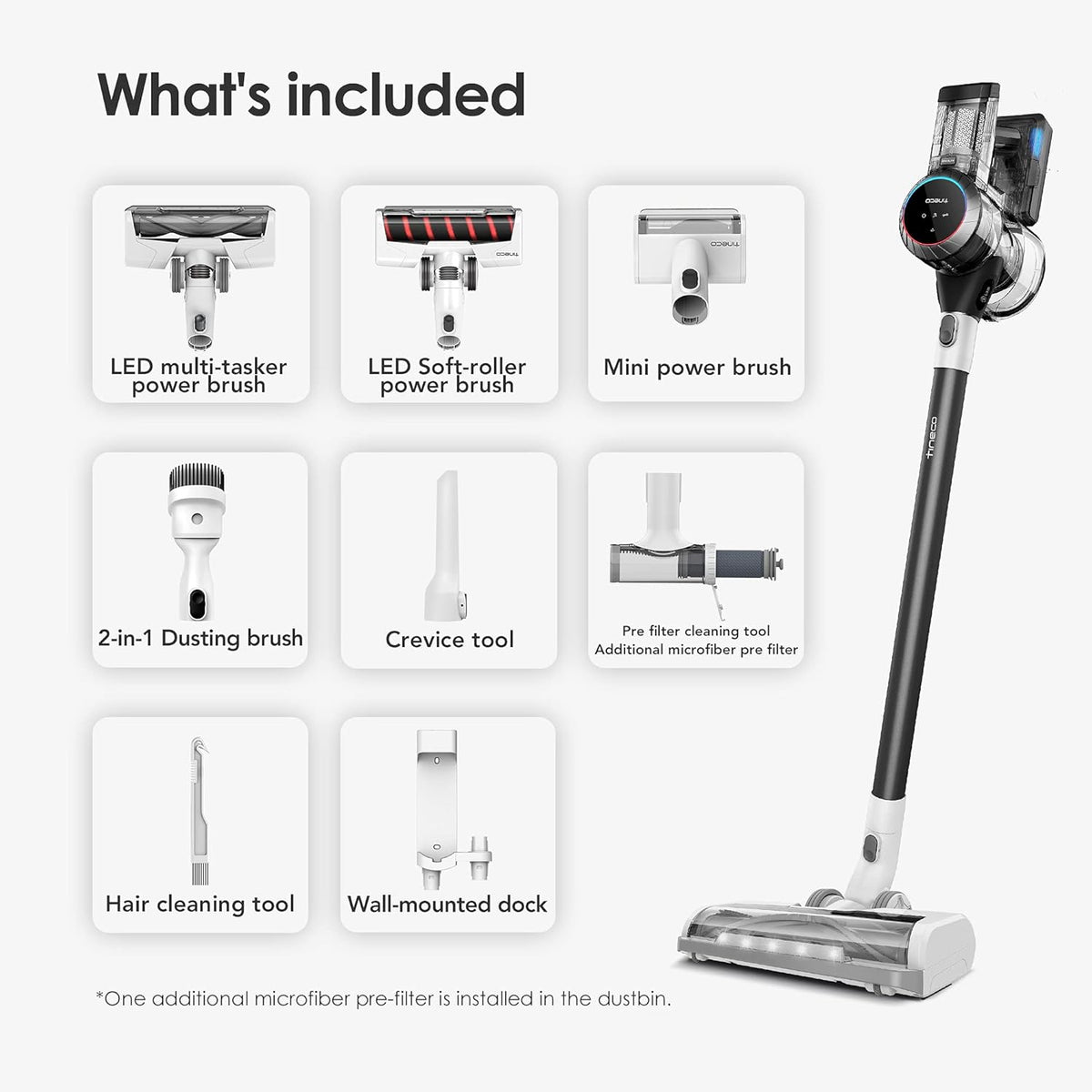 Cordless Stick Vacuum 22KPA Lightweight Handheld M338226