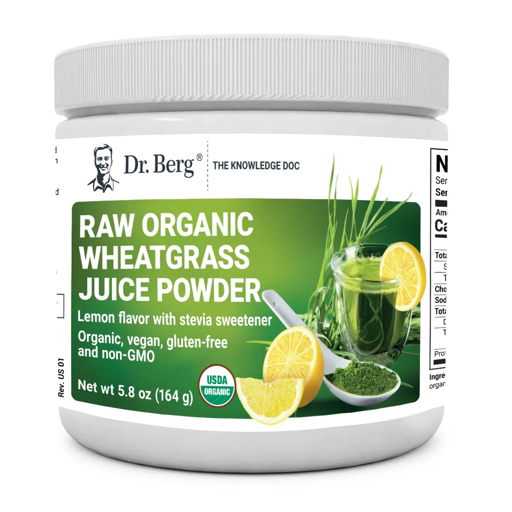 Organic Wheatgrass Raw Juice Powder, Lemon Flavor, 164g D7914