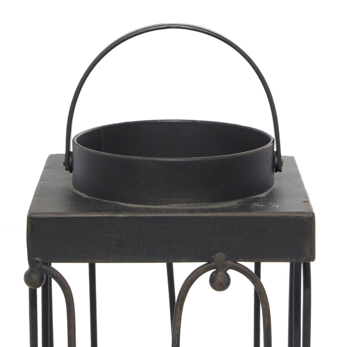 Metal Glass Candle Lantern Set of 2 J568421