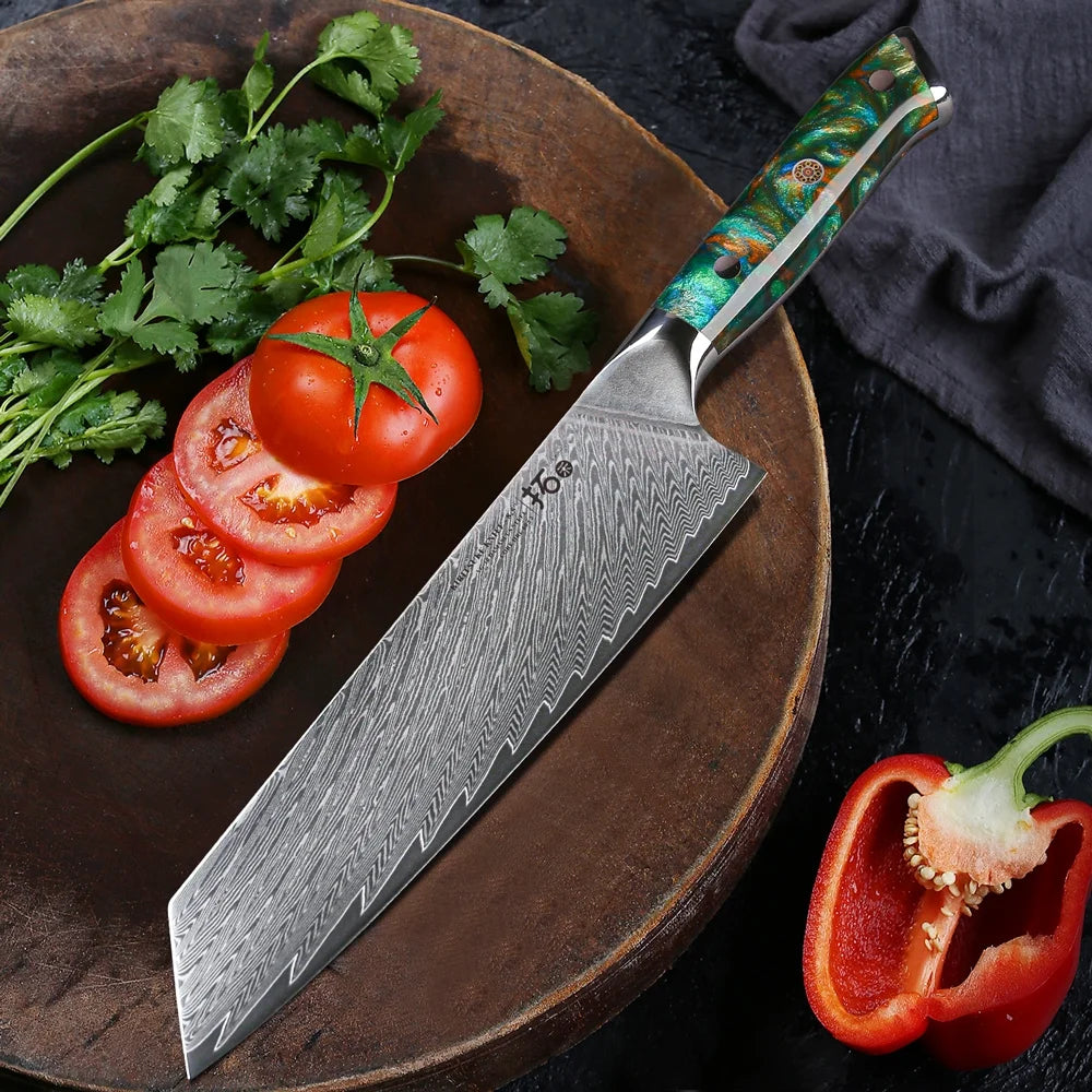 6x Japanese VG10 Damascus Steel Knife Block Set D3518