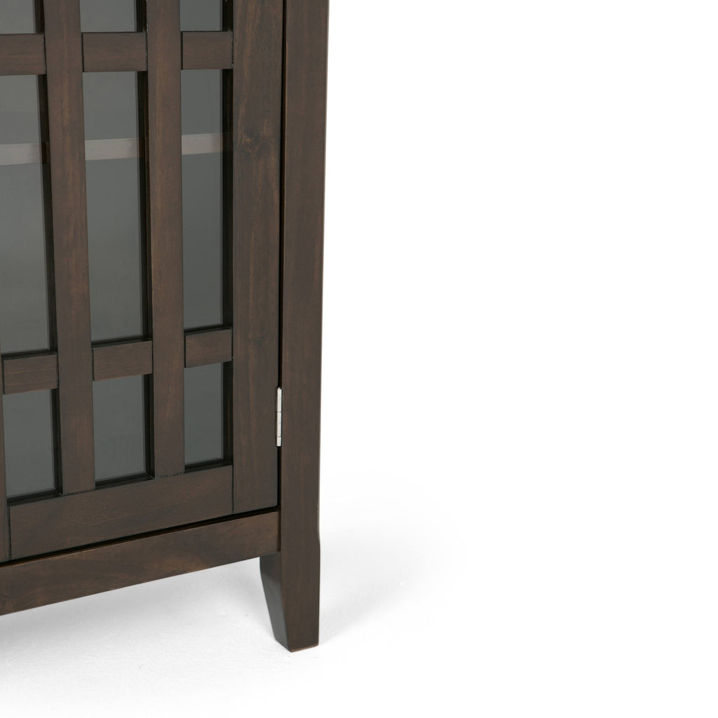 White Solid Wood Low Storage Media Cabinet X354380