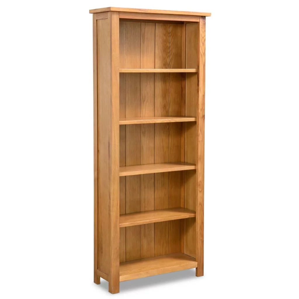 5-Tier Solid Oak Wood Bookcase M9720
