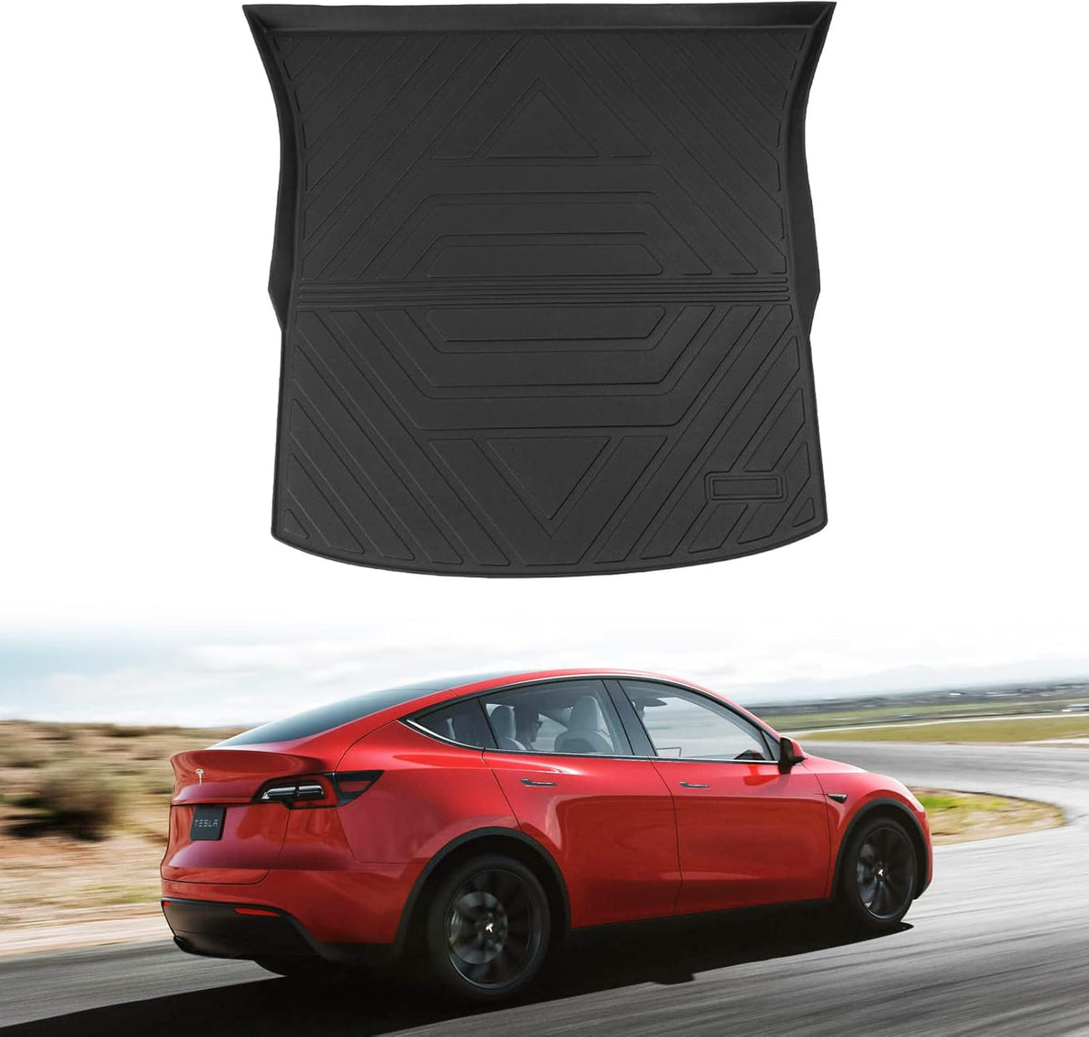 Tesla Model Y Frunk Mat Cargo Liner Floor Mat All Weather 5 Seat Accessories I33042