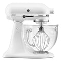 5-Quart Matte White Glass Bowl Stand Mixer X351