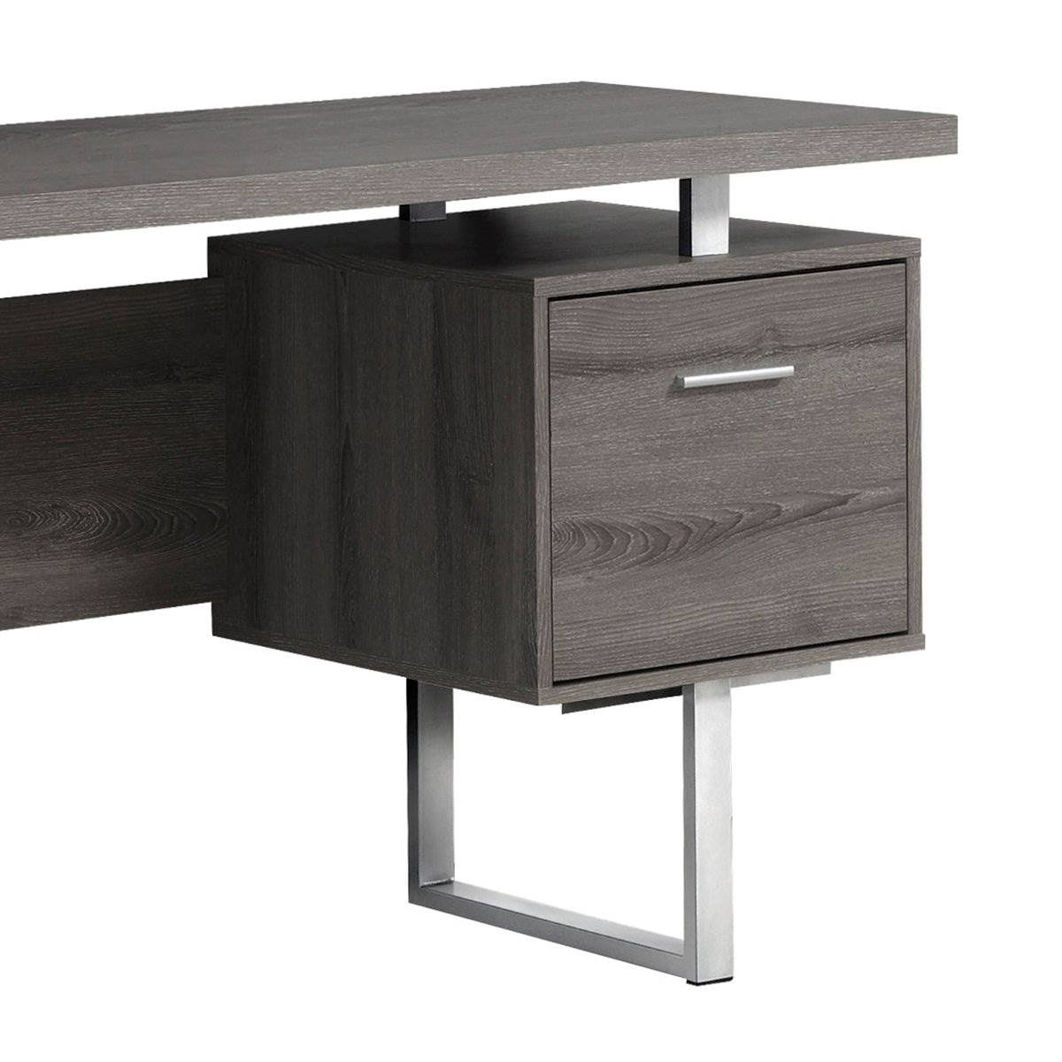 Gray Hollow Core Computer Desk E8495