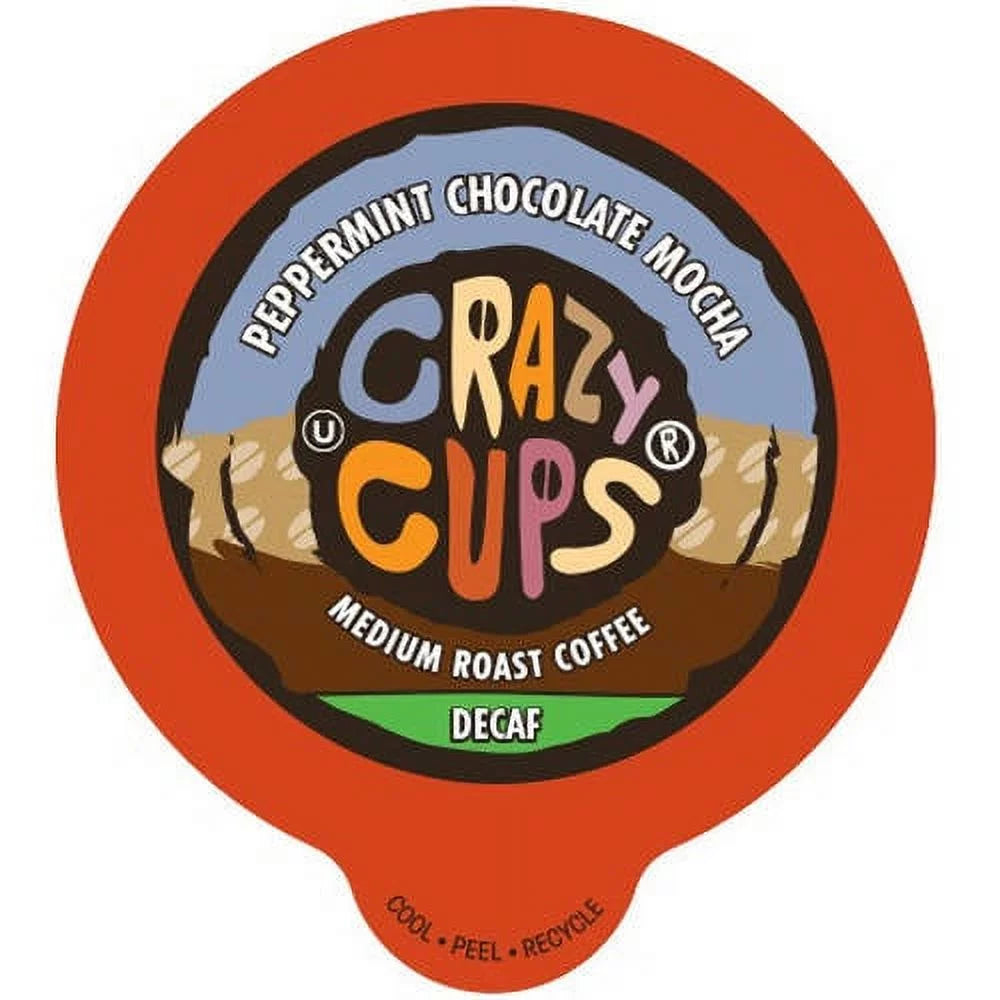 Decaf Peppermint Chocolate Mocha Flavored Coffee K-Cups, 22 Ct D655
