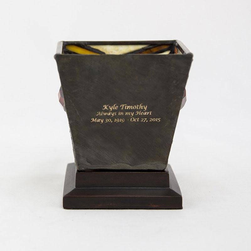 Stained Glass Cremation Candle Keepsake A46111