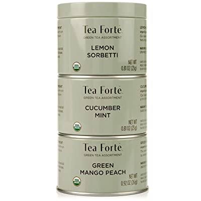 Loose Leaf Tea Trio, 3 Small Tea Tins, Green Tea Sampler D73754